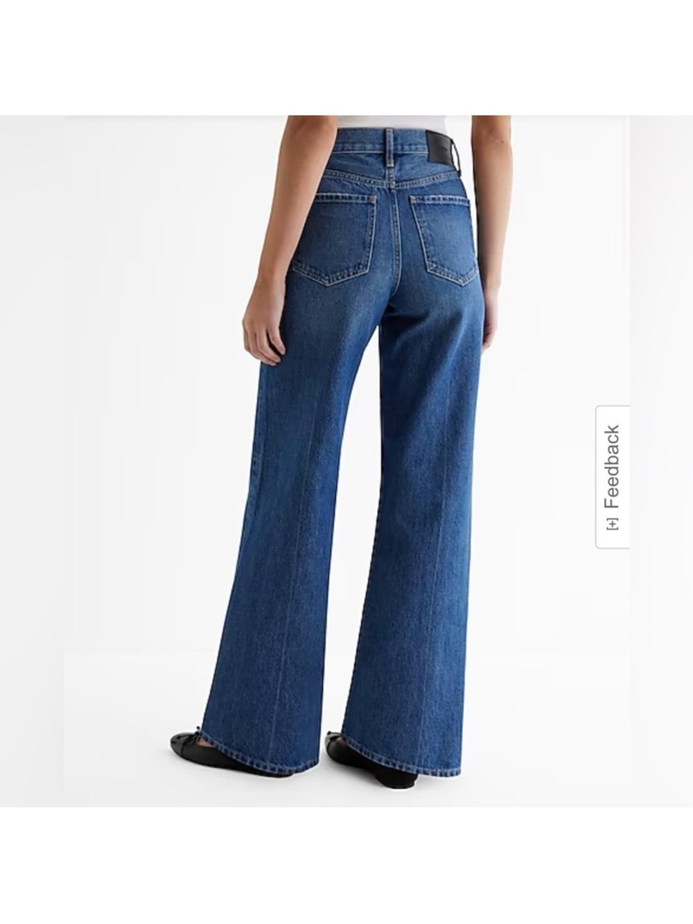 Express Wide Leg High Rise Rigid Jeans 2L - Picture 2 of 11